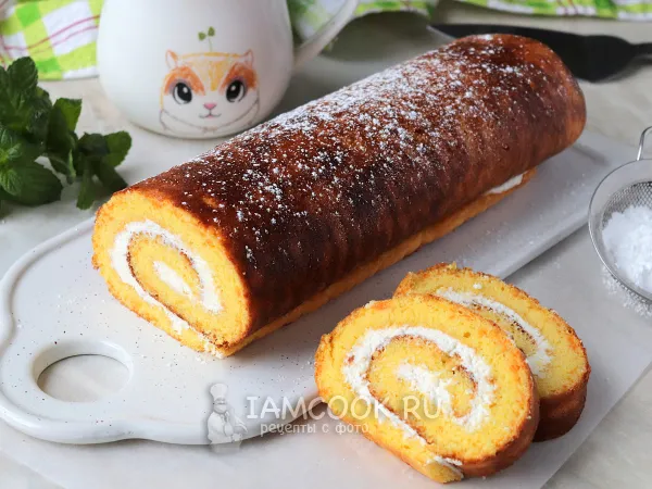 Фото готового блюда: Сладкий морковный рулет