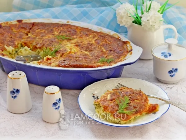 Фото блюда: Запеканка из кабачков с творогом и сыром