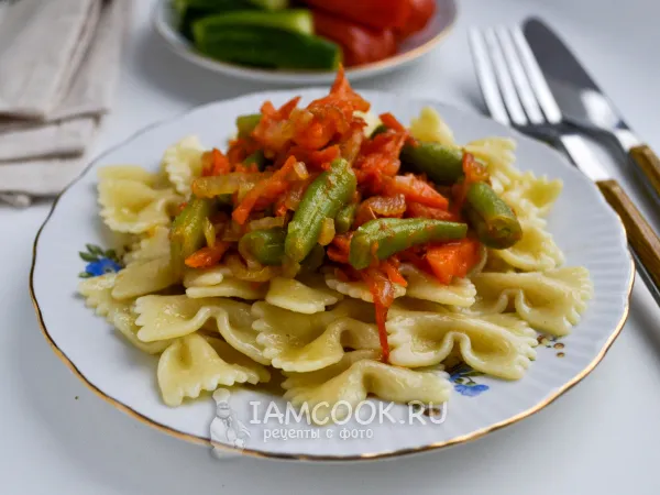 Фото блюда: Фарфалле с овощами