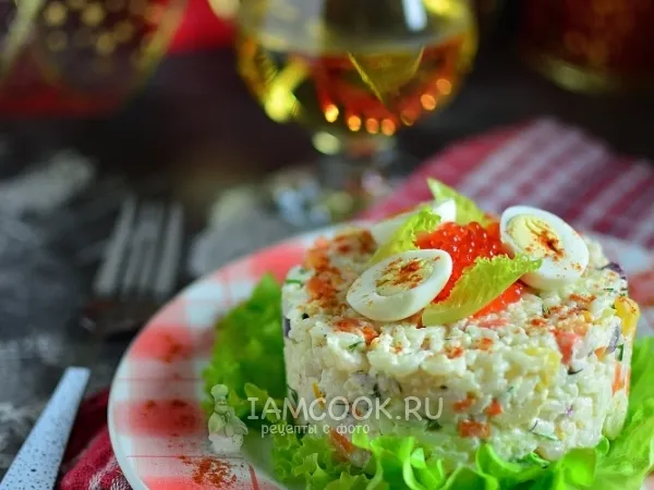 Фото блюда: Салат с креветками и апельсином