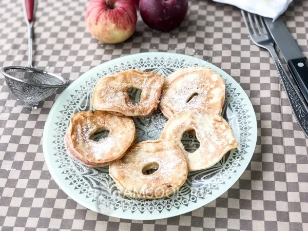 Фото блюда: Яблочные кольца в кляре без яиц