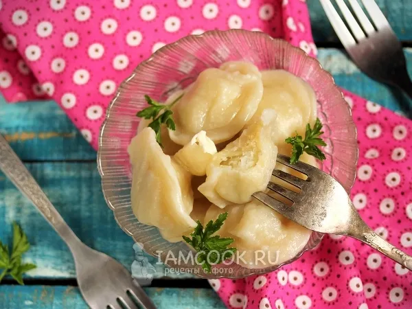 Фото блюда: Пельмени с чёрной редькой