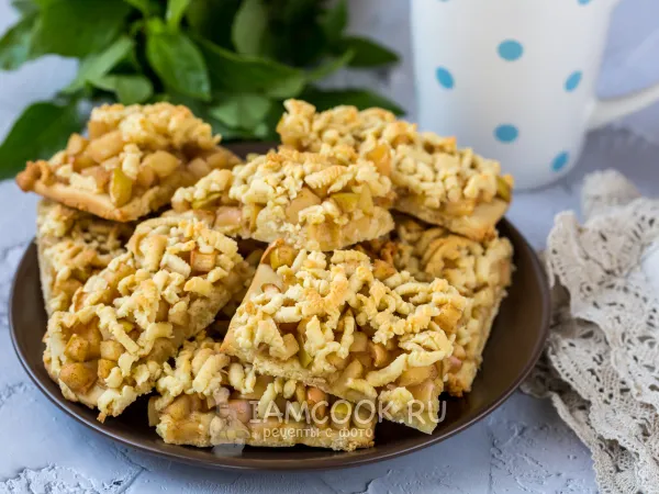 Фото готового блюда: Песочное печенье с яблоками