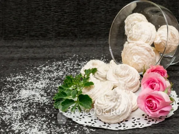 Фото готового блюда: Безе кокосовое