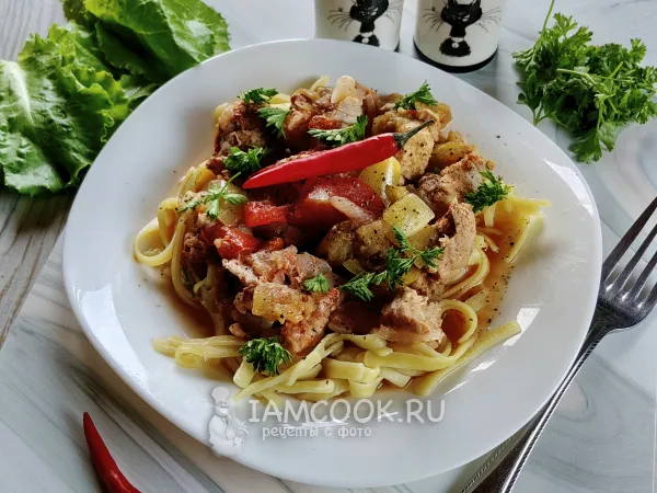 Фото блюда: Лагман в афганском казане из свинины