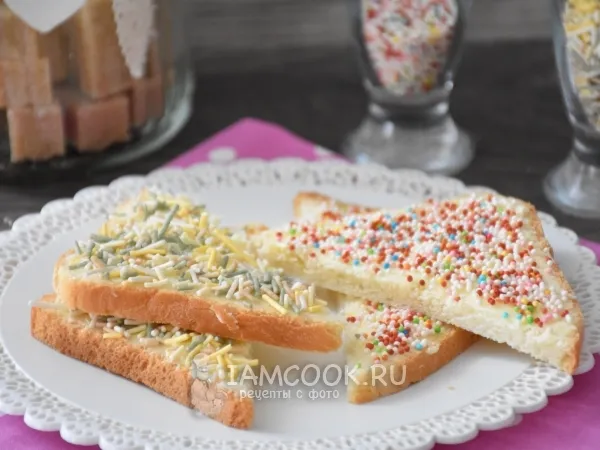 Фото готового блюда: Эльфийский хлеб (Fairy Bread)