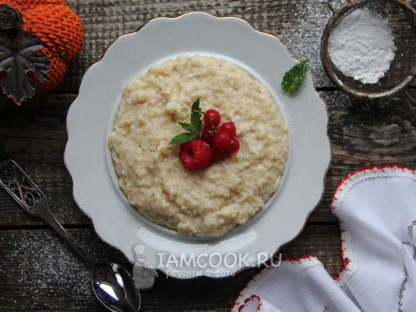 Фото блюда: Ячневая каша на молоке в мультиварке