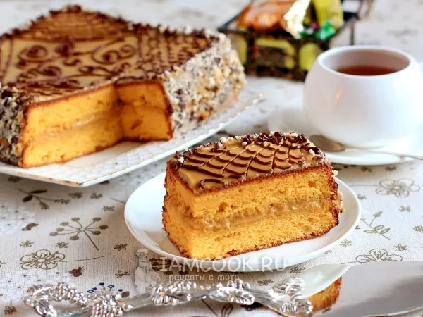 Фото блюда: Тыквенный торт с карамельным кремом