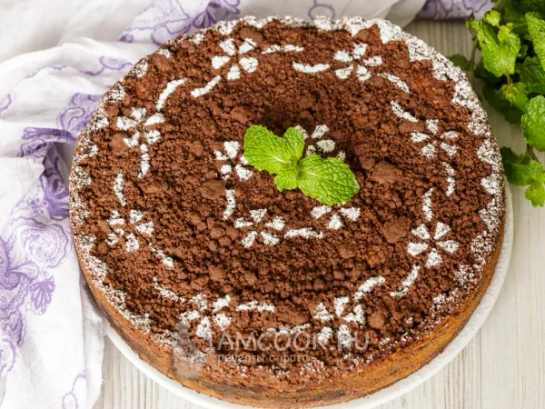 Фото блюда: Шоколадный торт с творогом