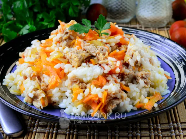 Фото блюда: Рис с тунцом и овощами