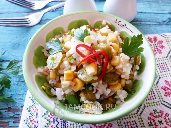 Фото блюда: Постный салат с рисом