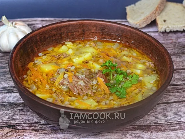 Фото готового блюда: Суп из говяжьей тушенки