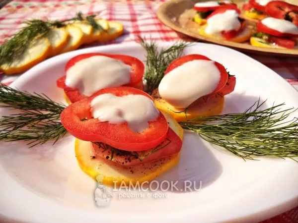 Фото блюда: Закуска из свежего кабачка