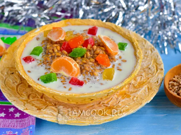Фото готового блюда: Кутья из пшеницы с молоком