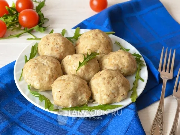 Фото готового блюда: Котлеты на пару без пароварки