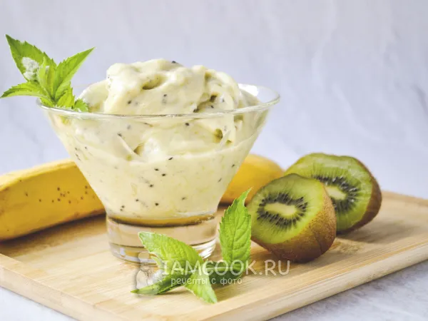 Фото блюда: Мороженое из киви и банана