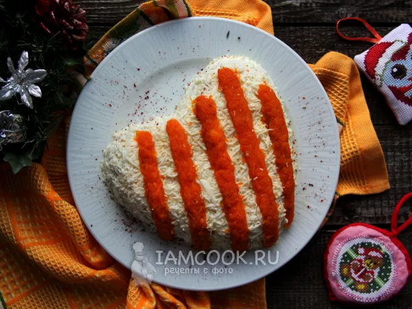 Фото готового блюда: Салат «Сердце тигра»