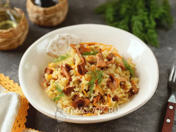 Фото блюда: Рис с лисичками