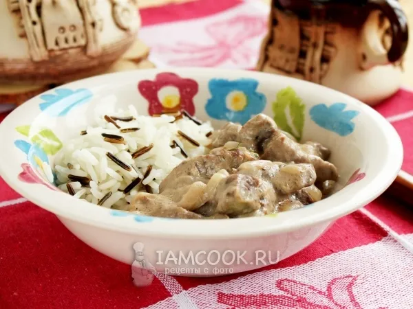 Фото блюда: Бефстроганов из говядины в мультиварке