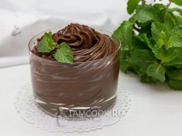 Фото готового блюда: Шоколадный крем на сливках
