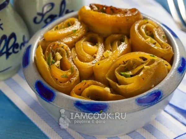 Фото блюда: Жареные огурцы с чесноком