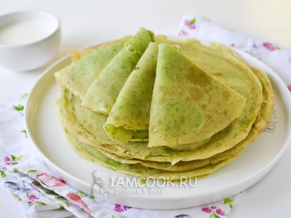 Фото блюда: Шпинатные блинчики на сыворотке