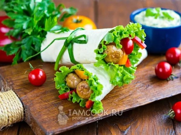 Фото блюда: Шаурма вегетарианская