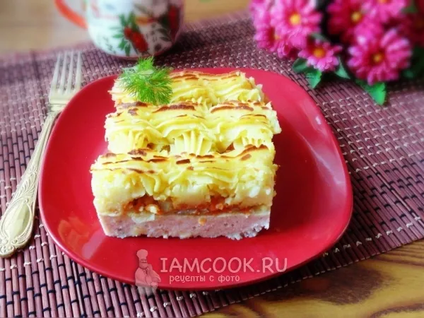 Фото блюда: Мясная запеканка с картофелем