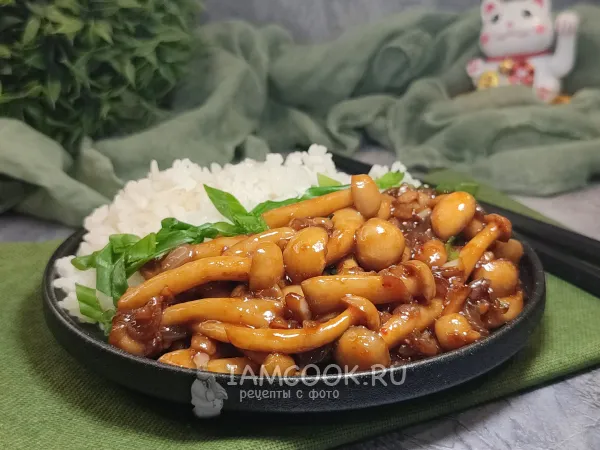 Фото блюда: Грибы с устричным соусом