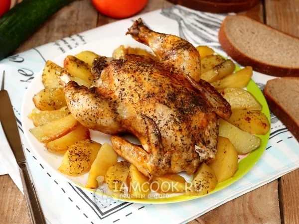 Фото блюда: Курица в мультиварке целиком