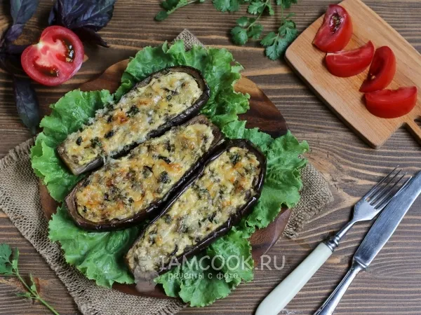 Фото блюда: Запеченные баклажаны с творогом