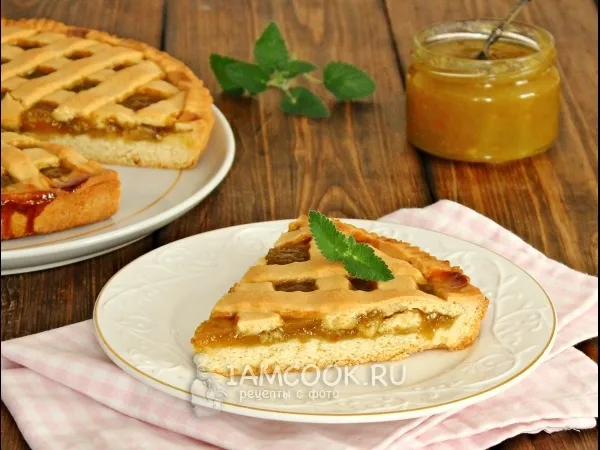 Фото блюда: Песочный пирог с вареньем на скорую руку