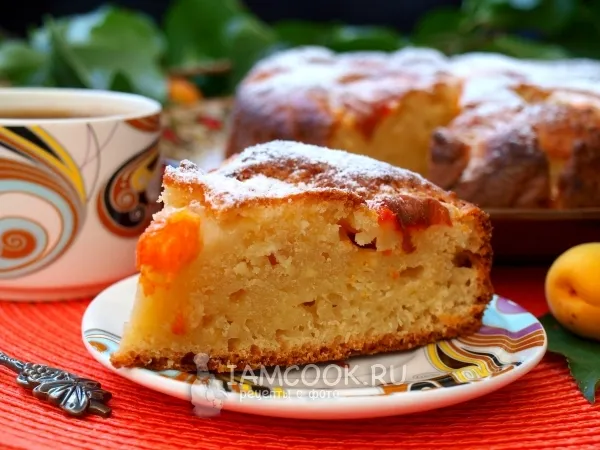Фото блюда: Творожный пирог с абрикосами