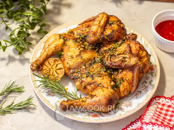 Фото блюда: Курица целиком в аэрогриле (с хрустящей корочкой)