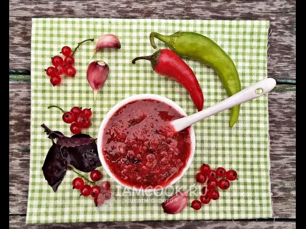 Фото блюда: Аджика из красной смородины