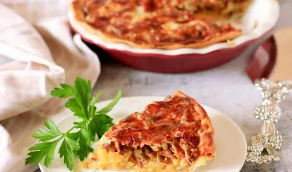 Фото блюда: Пирог с лисичками и картошкой
