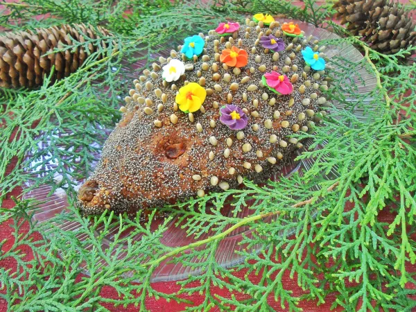 Фото блюда: Торт «Ёжик» из печенья (без выпечки)