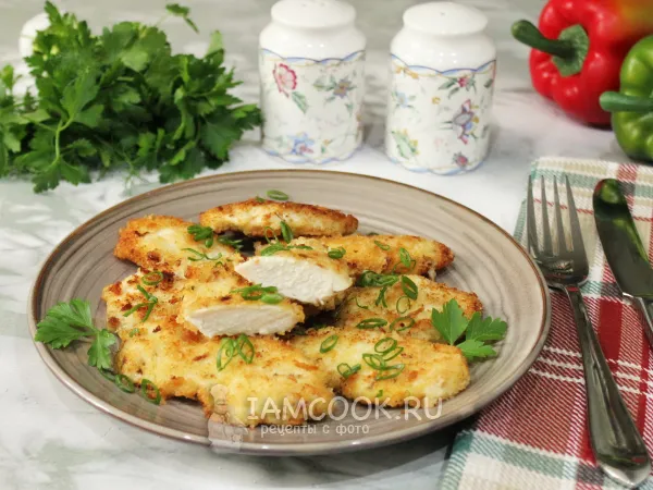 Фото блюда: Куриная грудка в кефире на сковороде