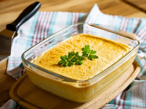 Фото блюда: Запеканка с ветчиной и сыром