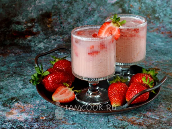 Фото блюда: Клубничный коктейль с соджу