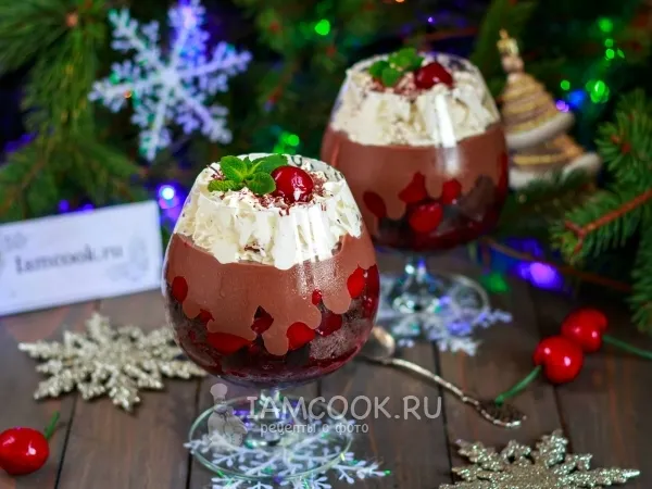 Фото блюда: Трайфл «Черный лес»