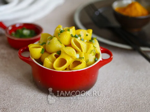 Фото блюда: Макароны с куркумой (постные)