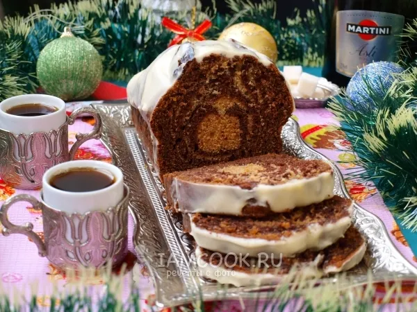 Фото блюда: Кекс «Зебра» на кефире