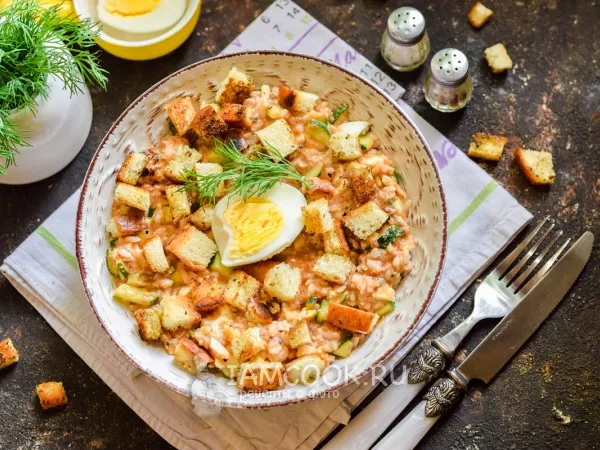 Фото блюда: Салат из кильки в томате