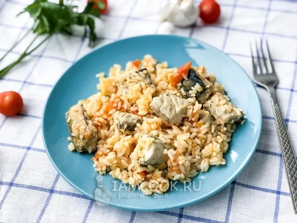 Фото блюда: Скумбрия с рисом по-Португальски