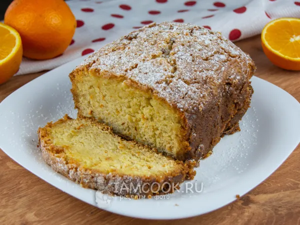 Фото блюда: Апельсиновый кекс в хлебопечке