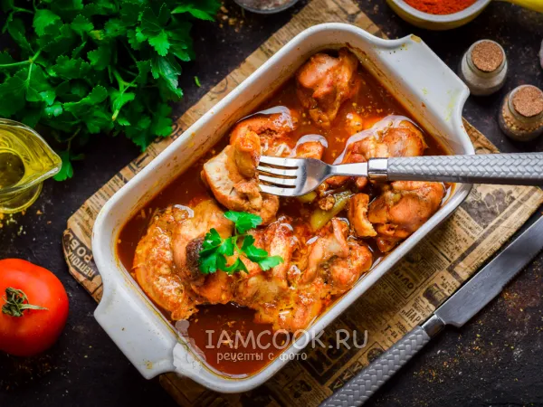 Фото готового блюда: Острые куриные бедра в духовке