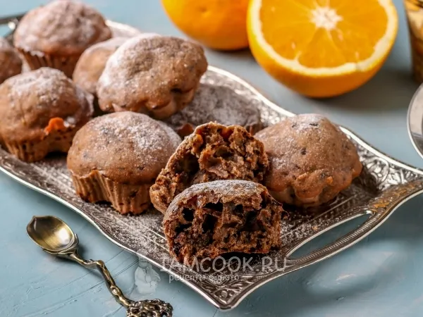 Фото готового блюда: Шоколадные маффины на апельсиновом соке