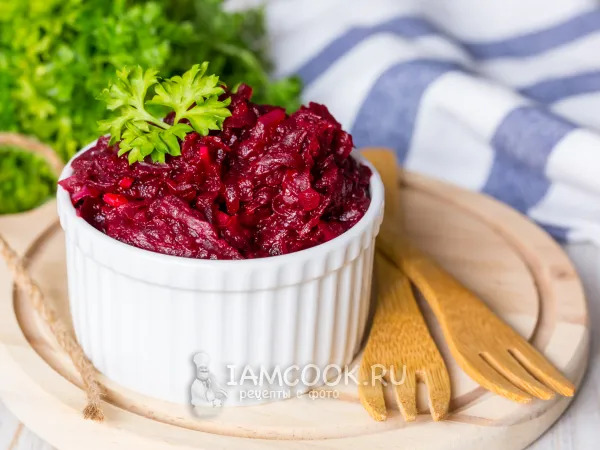 Фото блюда: Свекольный маринад как в столовой (на сковороде)