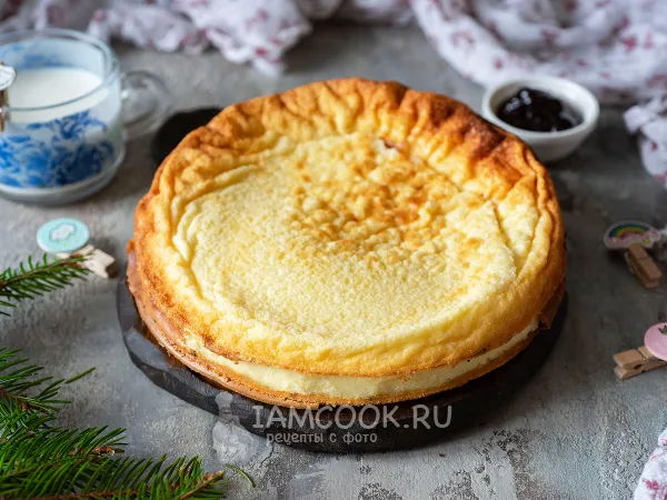 Фото блюда: Творожная запеканка со сгущенкой в духовке